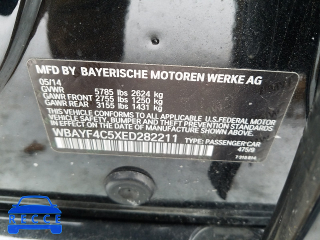 2014 BMW 740 LXI WBAYF4C5XED282211 image 9