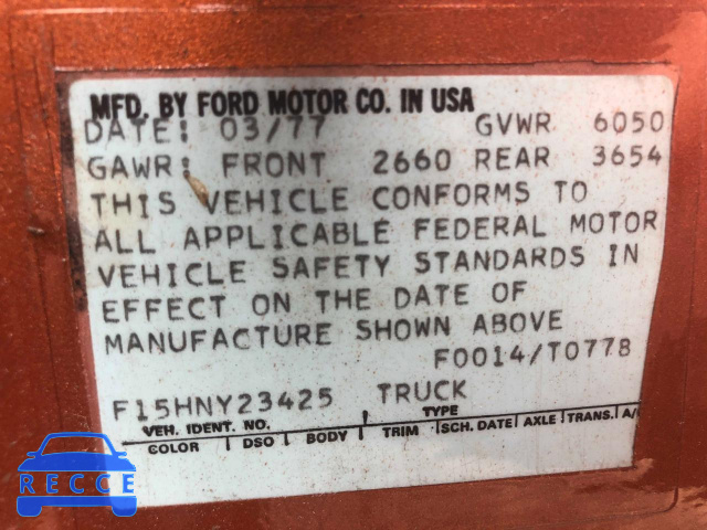 1977 FORD F-150 F15HNY23425 Bild 9