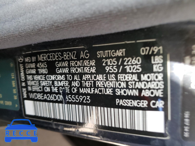 1992 MERCEDES-BENZ 300 E 2.6 WDBEA26D0NB555923 image 9