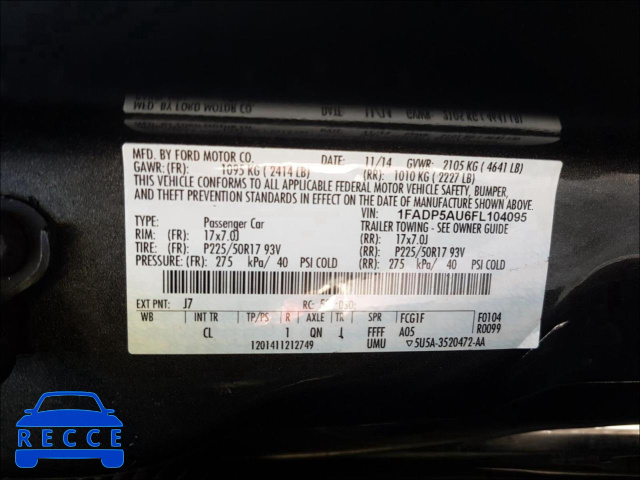 2015 FORD CMAX 1FADP5AU6FL104095 image 9