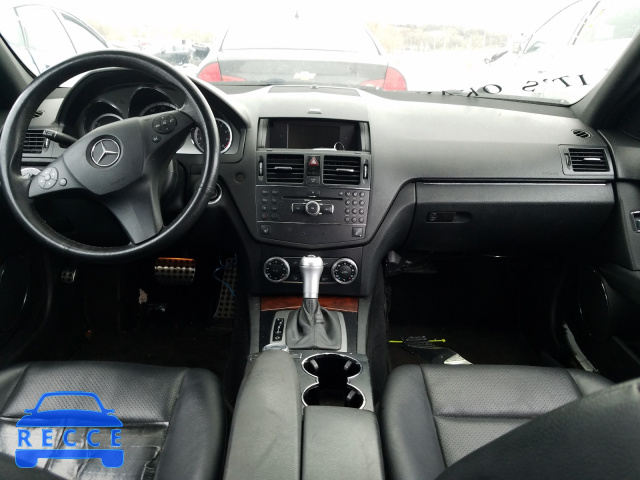 2009 MERCEDES-BENZ C CLASS WDDGF81X89F219179 зображення 8