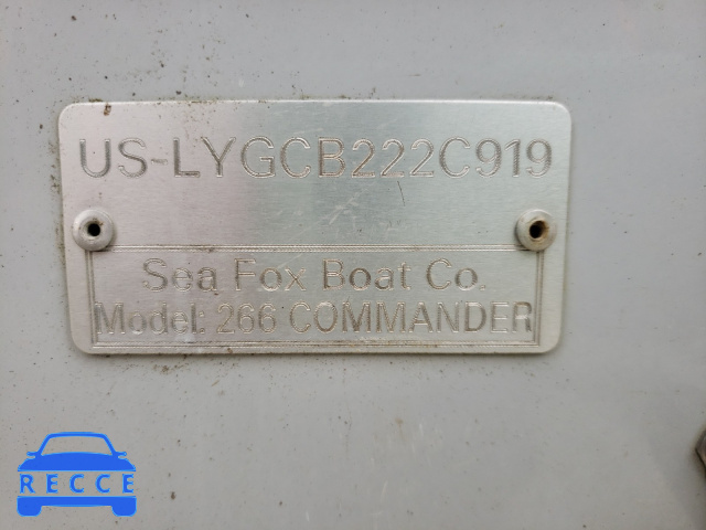 2019 SEAGRAVE FIRE APPARATUS BOAT LYGCB222C919 зображення 9