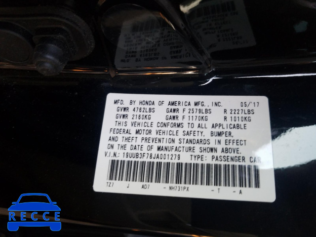 2018 ACURA TLX ADVANC 19UUB3F78JA001279 Bild 9