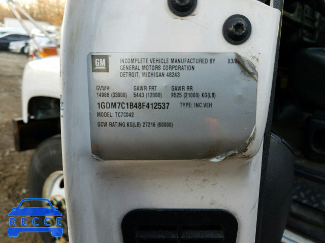 2008 GMC C7500 C7C0 1GDM7C1B48F412537 image 9