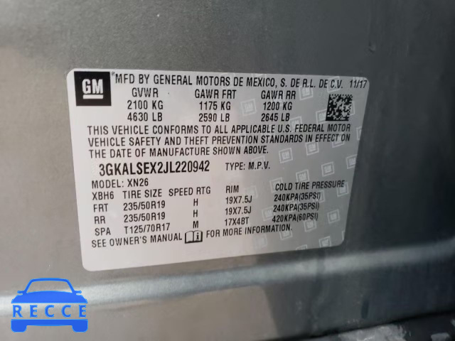 2018 GMC TERRAIN DE 3GKALSEX2JL220942 image 13