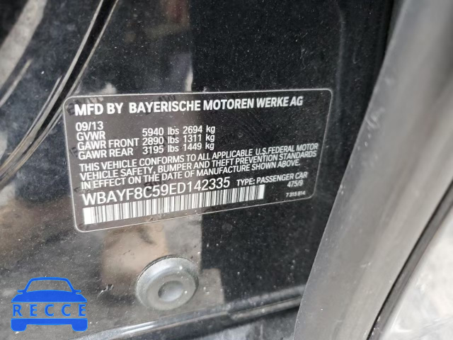 2014 BMW 750LI XDRI WBAYF8C59ED142335 image 11