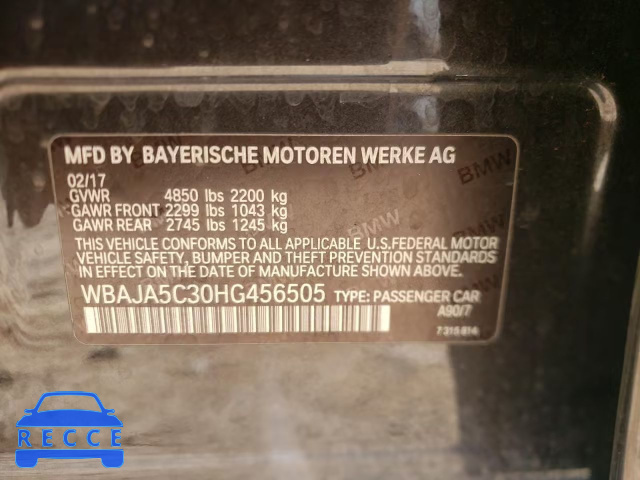 2017 BMW BMW M5 WBAJA5C30HG456505 image 9