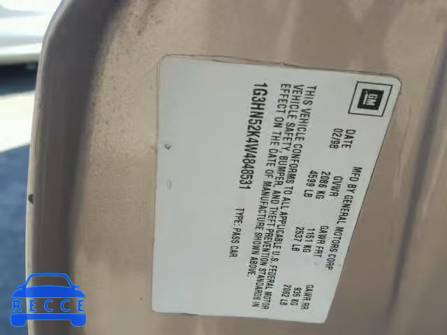 1998 OLDSMOBILE 88 1G3HN52K4W4848531 image 9