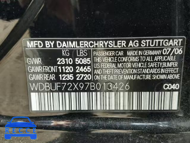 2007 MERCEDES-BENZ E550 WDBUF72X97B013426 image 9