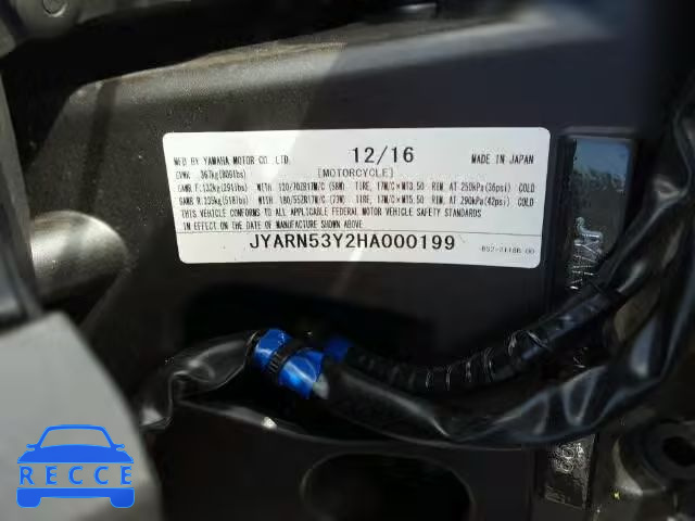 2017 YAMAHA FZ09 JYARN53Y2HA000199 image 9