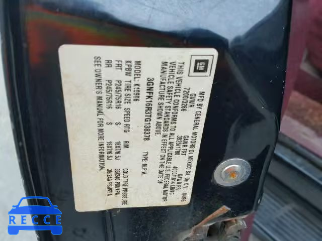 1996 CHEVROLET SUBURBAN 3GNFK16R3TG138378 Bild 9