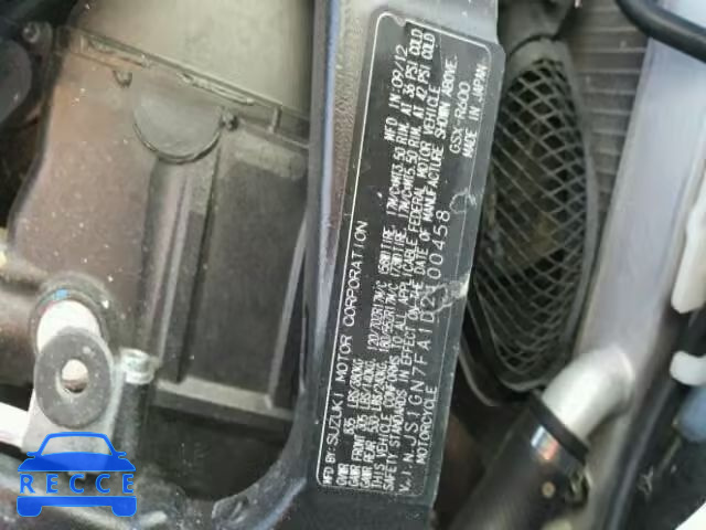 2013 SUZUKI GSX-R600 JS1GN7FA1D2100458 image 9