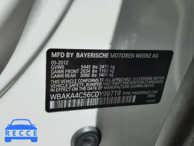 2012 BMW 740 WBAKA4C56CDY99719 image 9