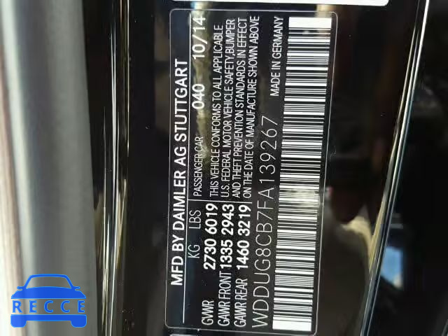 2015 MERCEDES-BENZ S WDDUG8CB7FA139267 image 9