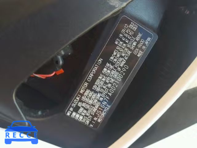 2013 SUZUKI GSX-R600 JS1GN7FA0D2100290 зображення 9