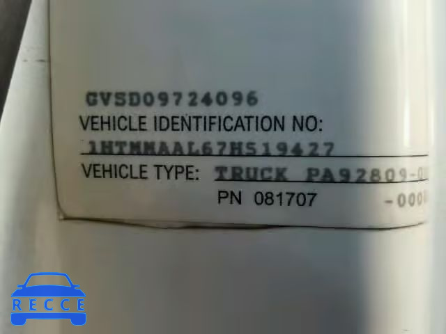 2007 INTERNATIONAL 4000 1HTMMAAL67H519427 image 9