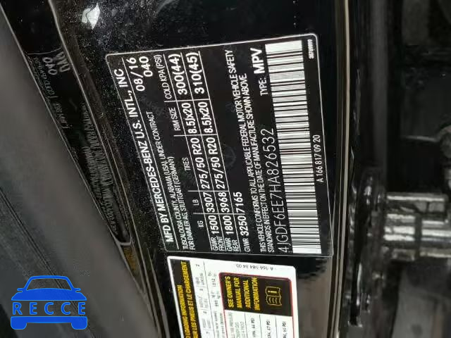 2017 MERCEDES-BENZ GLS 4JGDF6EE7HA826532 image 9