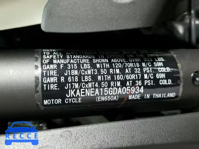 2016 KAWASAKI EN650 JKAENEA15GDA05934 image 16