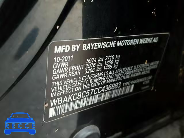 2012 BMW ALPINA B7 WBAKC8C57CC436883 image 9