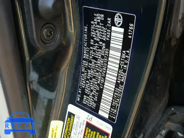 2012 TOYOTA CAMRY BASE 4T1BF1FK8CU157385 image 9