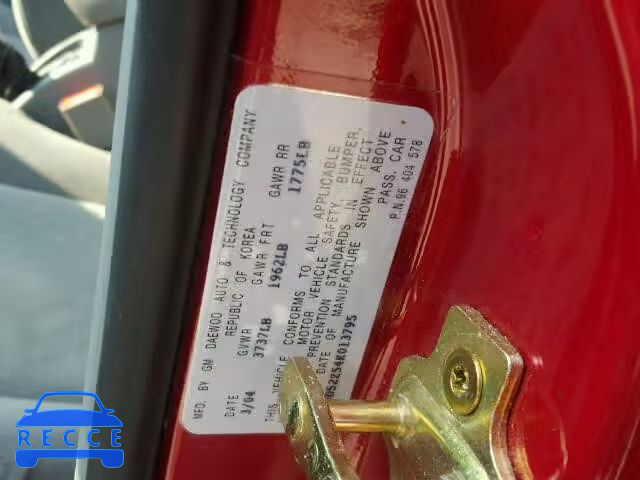 2004 SUZUKI FORENZA KL5JD52Z54K013795 image 9