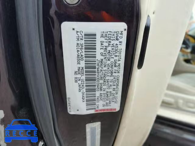 2003 LEXUS SC JTHFN48YX30039453 image 9