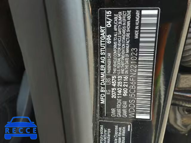 2015 MERCEDES-BENZ CLA 45 AMG WDDSJ5CB6FN221023 image 9