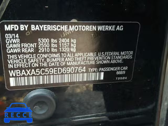 2014 BMW 535 WBAXA5C59ED690764 Bild 9