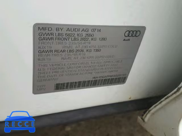 2015 AUDI Q5 WA1DGAFP8FA020193 image 9