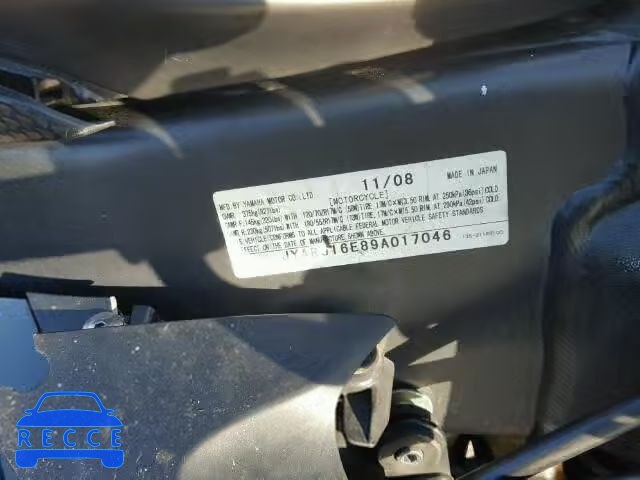 2009 YAMAHA YZFR6 JYARJ16E89A017046 зображення 9