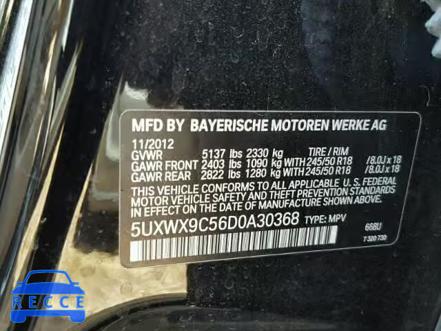 2013 BMW X3 5UXWX9C56D0A30368 Bild 9