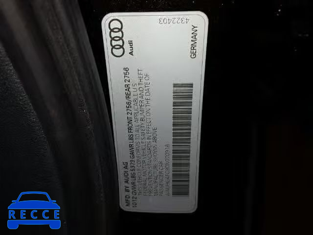 2013 AUDI A6 WAUHGAFC9DN070916 зображення 9