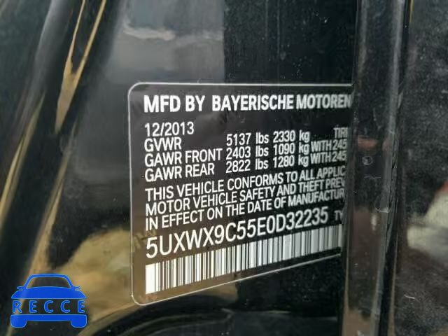 2014 BMW X3 5UXWX9C55E0D32235 зображення 9