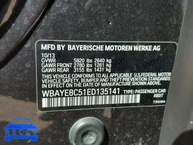 2014 BMW 750 WBAYE8C51ED135141 Bild 9