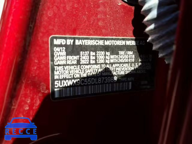 2013 BMW X3 5UXWX9C55DL873988 image 9