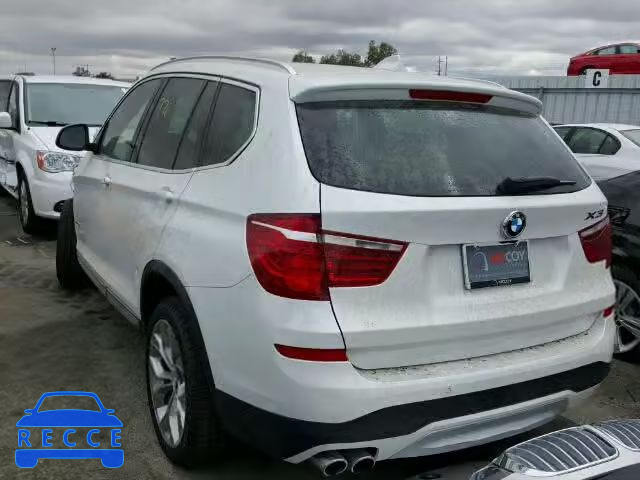 2017 BMW X3 5UXWX7C58H0U41004 image 2