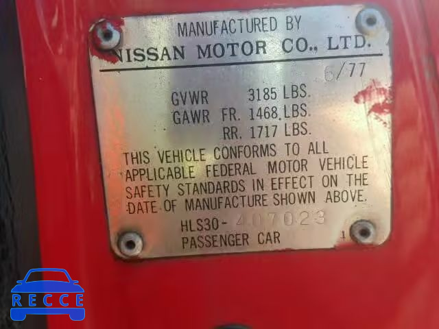 1977 NISSAN ALL OTHER HLS30407023 image 9