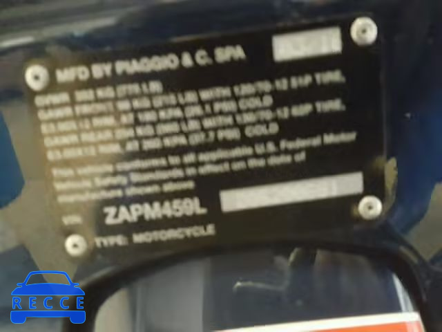 2016 VESPA GTS ZAPM459L2G5200681 Bild 9