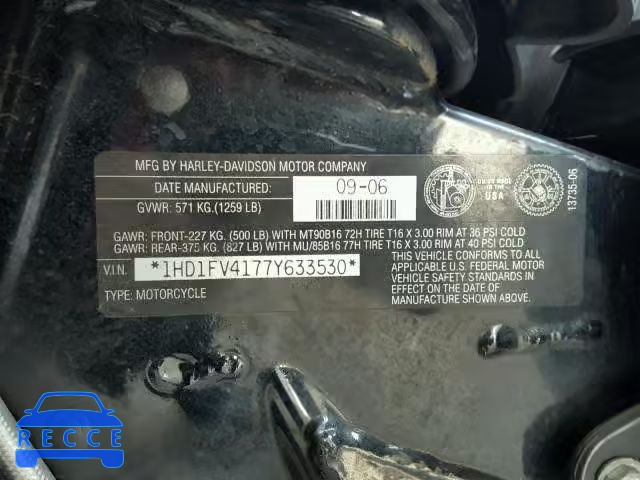 2007 HARLEY-DAVIDSON FLHT 1HD1FV4177Y633530 image 9