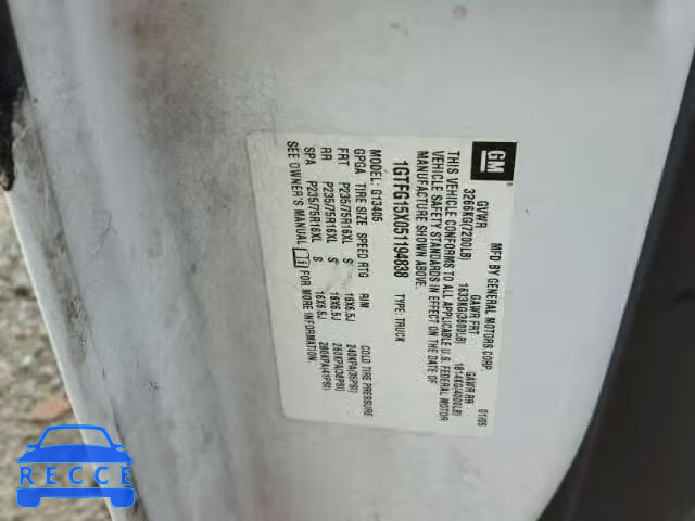 2005 GMC SAVANA 1GTFG15X051194838 image 9