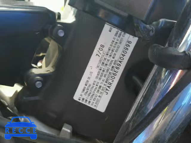 2009 YAMAHA YZFR6 JYARJ06E69A040996 Bild 9