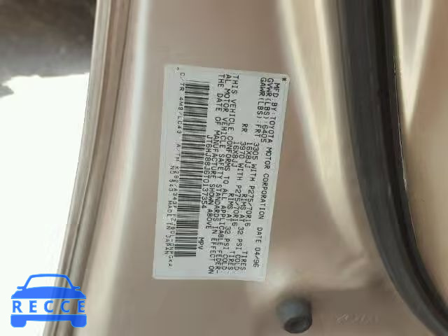 1996 LEXUS LX JT6HJ88J6T0137354 зображення 9