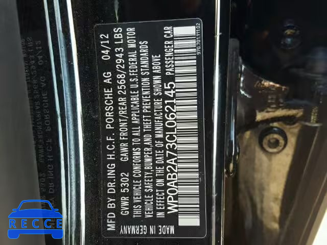 2012 PORSCHE PANAMERA WP0AB2A73CL062145 Bild 9