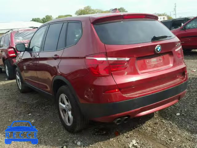 2012 BMW X3 5UXWX5C59CL724362 зображення 2