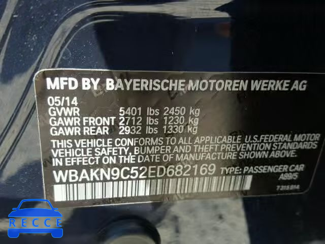 2014 BMW 550 WBAKN9C52ED682169 image 9