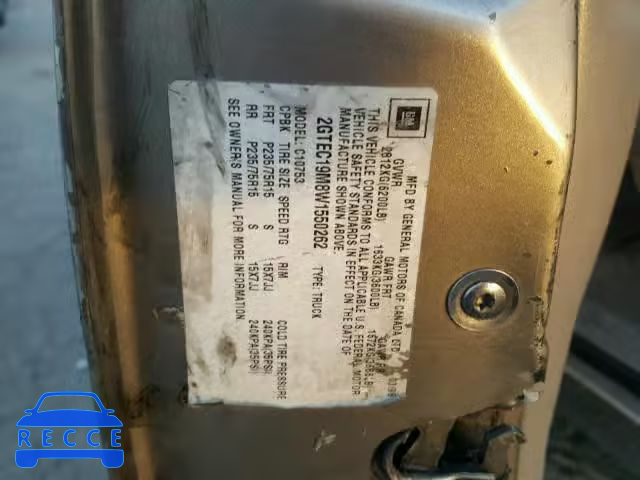 1998 GMC SIERRA 2GTEC19M8W1550262 image 9