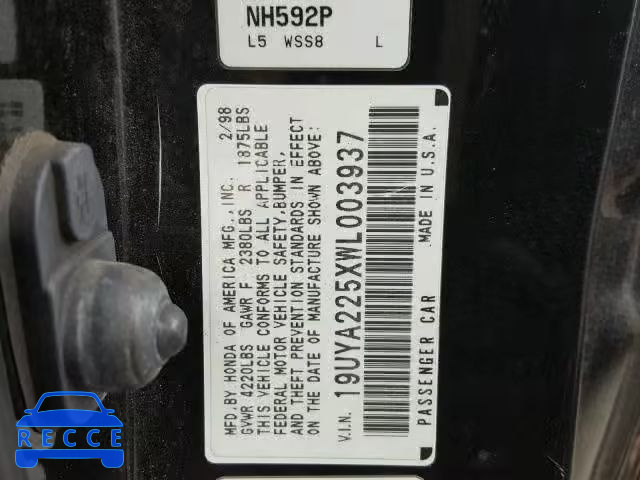 1998 ACURA 3.0CL 19UYA225XWL003937 image 9