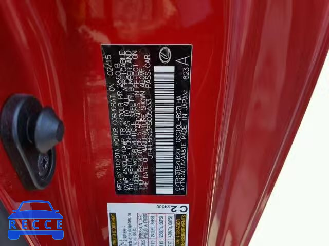 2015 LEXUS RC JTHHE5BC3F5005633 image 9