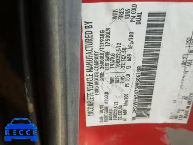 2003 FORD F650 3FDWF65473MB06188 image 9