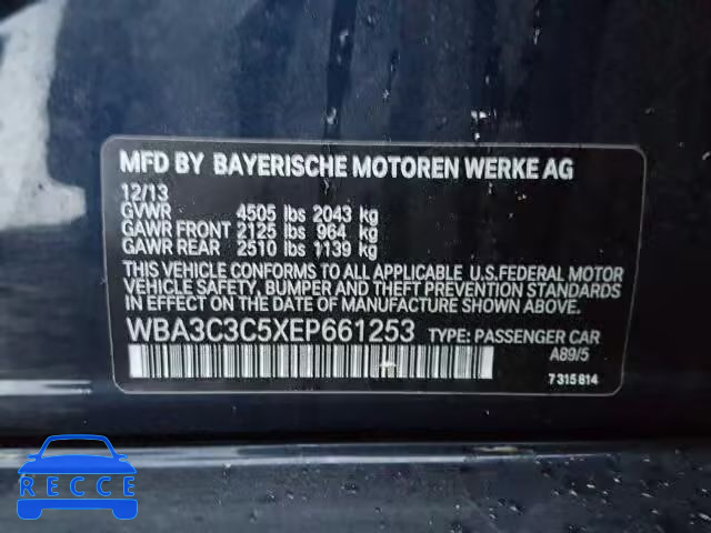 2014 BMW 320 WBA3C3C5XEP661253 image 9